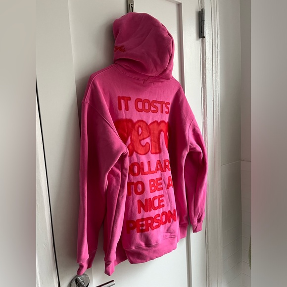 The Mayfair Group It Costs $0 Hoodie and Sweats in Pink - Picture 16 of 16